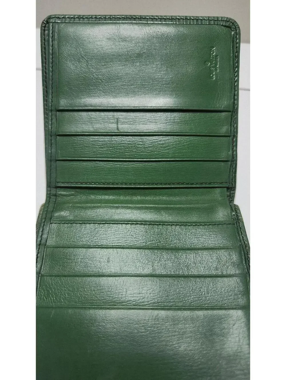 Louis Vuitton Epi Leather Bifold Wallet Green Men's Wallet